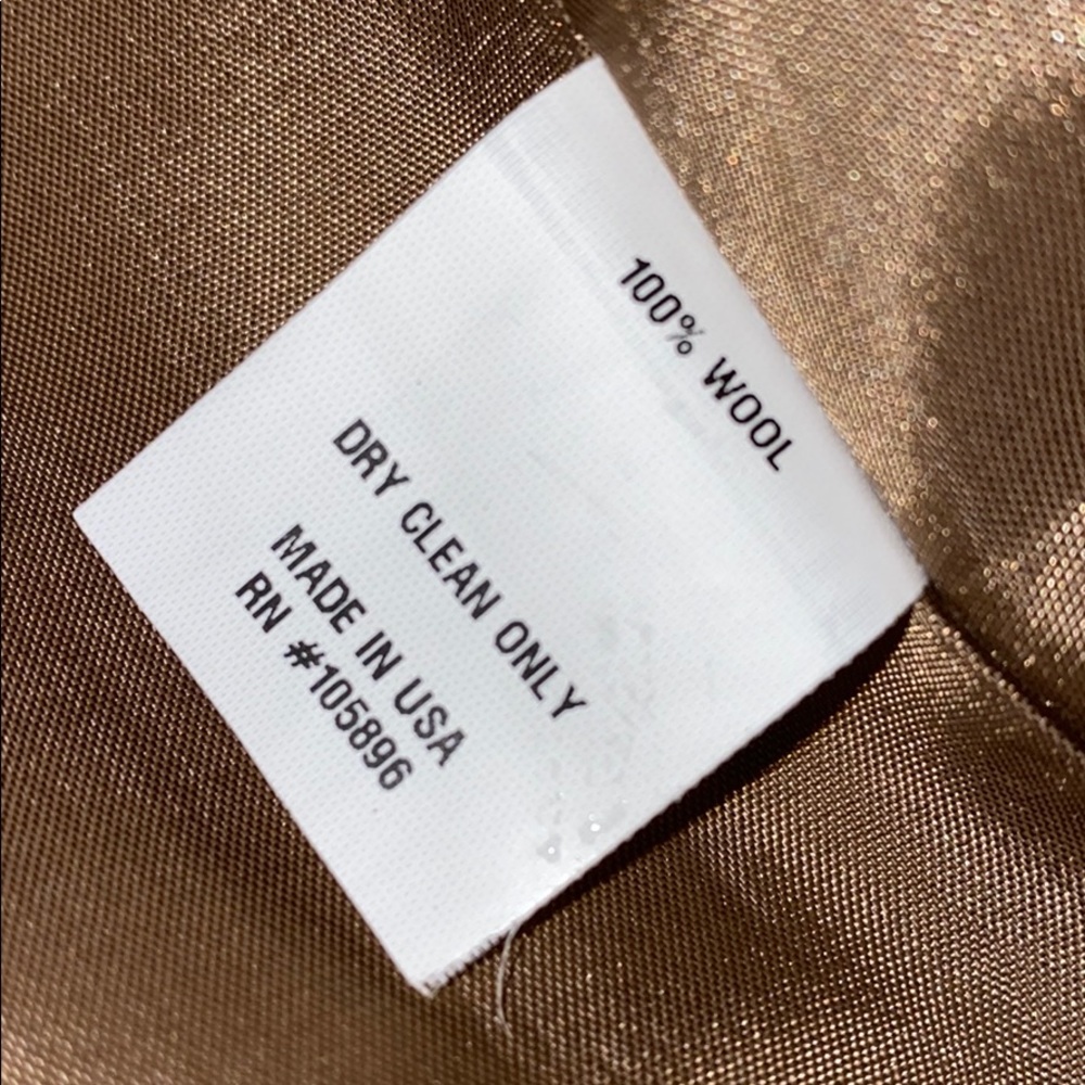 Worth 100% Wool Tan Skirt Size 14 - Picture 10 of 10